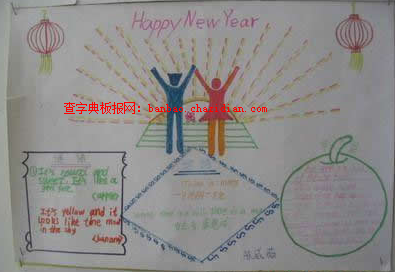 新春快乐英语手抄报