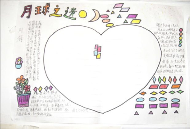 月球之谜手抄报