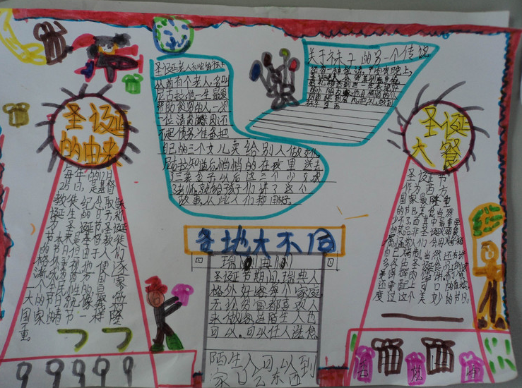 圣诞的由来手抄报