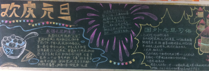 关于欢庆元旦黑板报