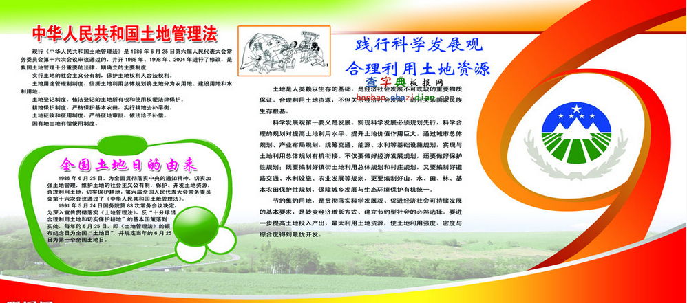 2013土地日宣传板报