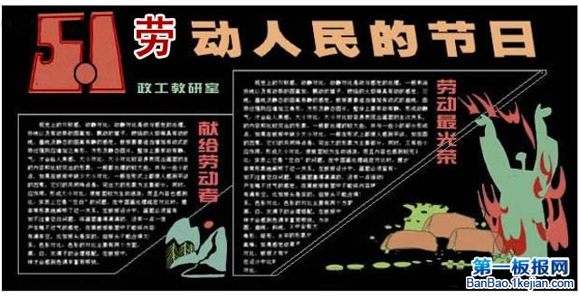 五一劳动节黑板报 劳动节环黑板报 劳动节