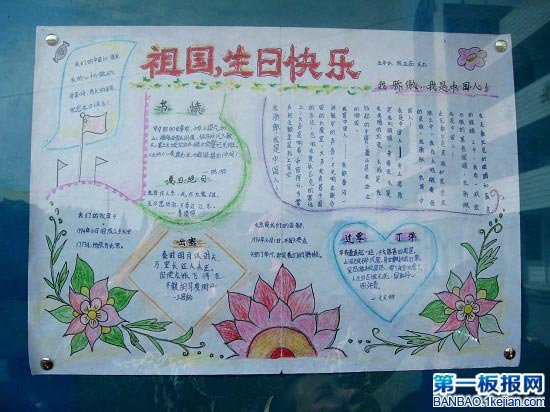 祖国,生日快乐-关于国庆节的手抄报图片