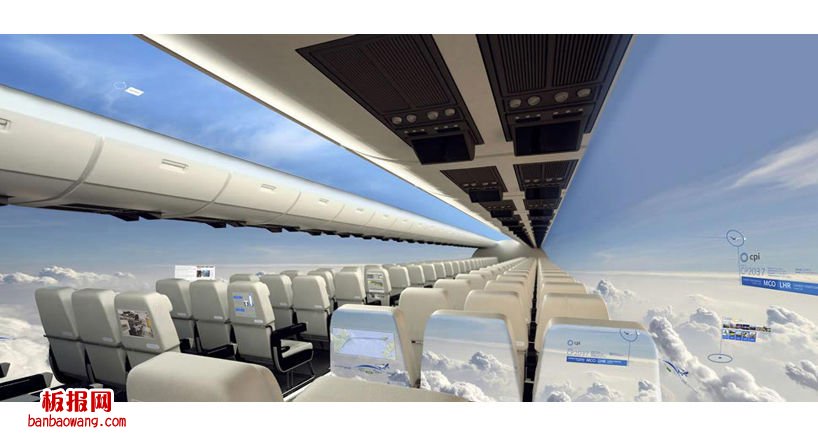全景飞机 无窗式机舱好带感