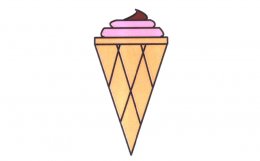 美味的冰淇淋简笔画