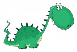 绿色大恐龙卡通手抄报插图